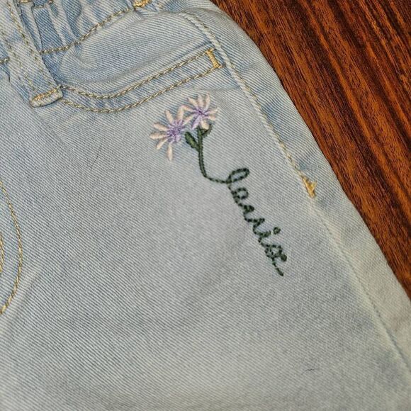 Levi's Three Piece Outfit Purple Floral Hoodie Tee and Jeans Baby Size 18 Months - Picture 3 of 8